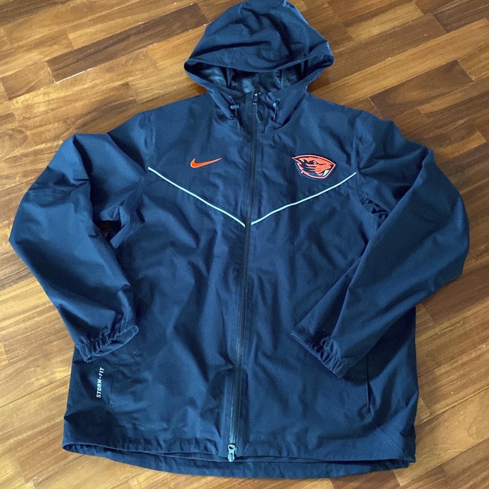Men’s Oregon State University storm-fit jacket and pants by Nike, size L